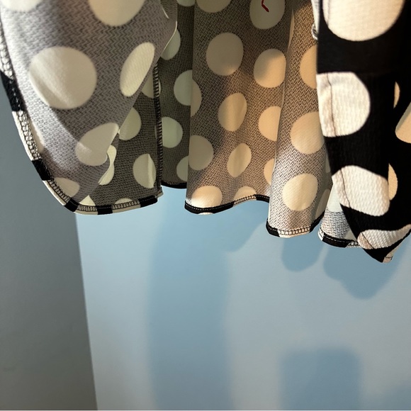 Wal G Skater Mini Skirt in Black/White Polka Dot - Picture 5 of 7